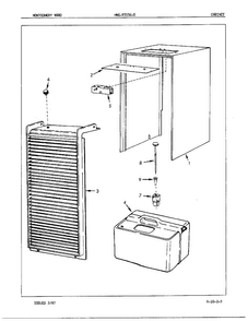 Cabinet Diagram and Parts List for 93156A  Admiral Dehumidifier