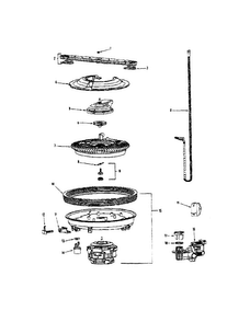 Pump And Motor Diagram and Parts List for MDB8551AWW  Maytag Dishwasher