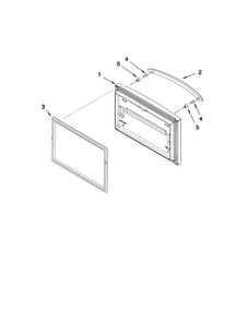Freezer Door Parts Diagram and Parts List for MFD2562VEB5  Maytag Refrigerator