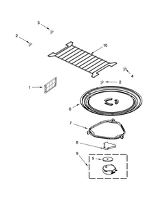 Turntable Parts Diagram and Parts List for MMV4206BS1  Maytag Microwave