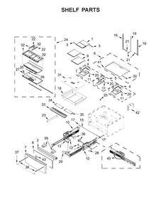 Part Location Diagram of W10698206 Whirlpool RAIL-MULLN