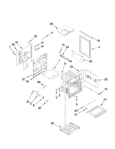 Chassis Parts Diagram and Parts List for MGT8655XB00  Maytag Range