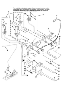 Manifold Parts Diagram and Parts List for MGRH865QDS14  Maytag Range