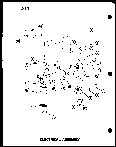 Electrical Assembly Diagram and Parts List for RC-20 P72100-8M Amana Microwave