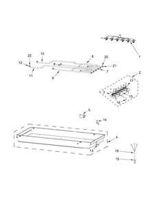 Burner Box, Gas Valves And Switch Parts Diagram and Parts List for JGC7636BS0  Jenn-Air Cooktop