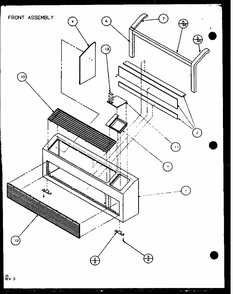 Front Assembly (pth12300er/p9812629r) (pth12400er/p9872129r) Diagram and Parts List for PTH12300ER P9812615R Amana Air Conditioner