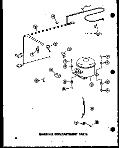 Machine Compartment Parts Diagram and Parts List for C11F-AG P60116-41WG Amana Freezer