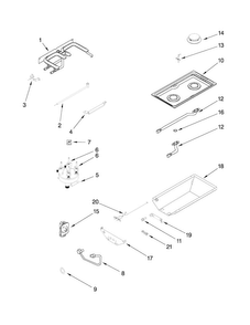 Gas Controls Diagram and Parts List for JGD8130ADS21  Jenn-Air Cooktop