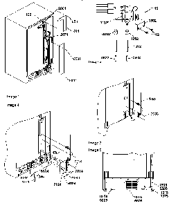 Cabinet Back Diagram and Parts List for SRDE25TPE-P1190314WE  Amana Refrigerator