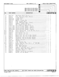 Fresh Food Compartment Page 3 Diagram and Parts List for 19404-OC  Admiral Refrigerator
