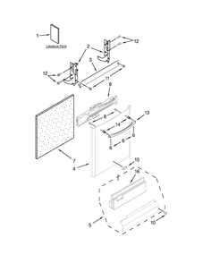 Door And Panel Parts Diagram and Parts List for MDB7759SAB4  Maytag Dishwasher