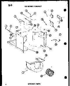 Interior Parts Diagram and Parts List for ES9-2MS P54974-46R Amana Air Conditioner