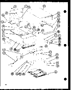 Cabinet Parts Diagram and Parts List for RC-14SE-P76881-2M  Amana Microwave