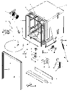Tub Diagram and Parts List for MDB8951AWB10  Maytag Dishwasher