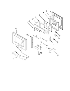 Part Location Diagram of W10145763 Whirlpool BRKT-GLASS