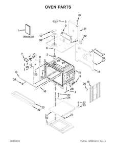 Oven Parts Diagram and Parts List for MEW9527FZ01  Maytag Wall Oven