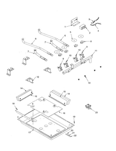 Burner Box Diagram and Parts List for AKS3050E-P1142526NE  Amana Cooktop