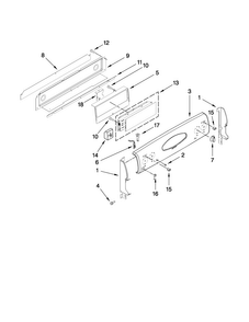 Control Panel Parts Diagram and Parts List for MER6875BCW17  Maytag Range