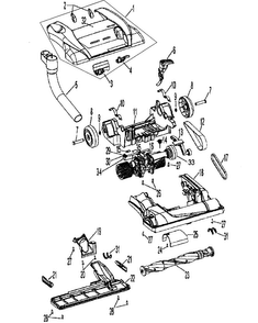 Part Location Diagram of 48414160 Maytag Vacuum beater bar