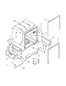 Tub And Frame Parts Diagram and Parts List for MDB8949SBM1  Maytag Dishwasher