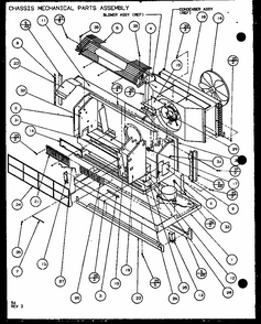 Chassis Mechanical Parts Assembly (pth12300e/p9806815r) (pth12400e/p9806915r) (pth12300ec/p9811815r) (pth12400ec/p9872315r) Diagram and Parts List for PTH09400F P1102701R Amana Air Conditioner