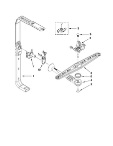 Upper Wash And Rinse Parts Diagram and Parts List for MDBTT53AWB2  Maytag Dishwasher