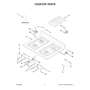 Part Location Diagram of W11746531 Whirlpool Tech Sheet