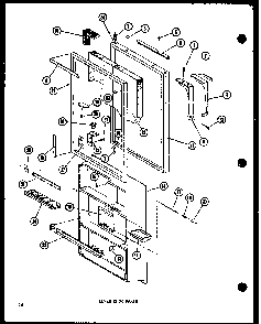 Lower Door Parts Diagram and Parts List for TC18E-L-P74660-14WL  Amana Refrigerator