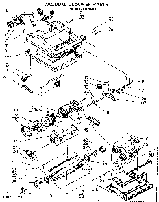 Nozzle And Motor Assembly Diagram and Parts List for 11638820  Kenmore Upright Vacuum