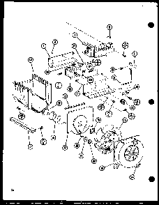 Icemaker/fan, Motor Diagram and Parts List for SLDI25F-P7642103W  Amana Refrigerator