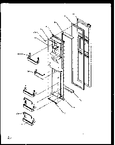 Freezer Door Diagram and Parts List for SZD27NL-P1162410WL  Amana Refrigerator