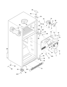 Cabinet Diagram and Parts List for CRT215PS2  Crosley Refrigerator