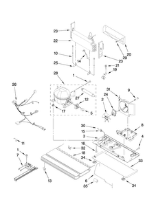 Unit Parts Diagram and Parts List for MFI2269VEQ3  Maytag Refrigerator