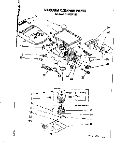 Base Assembly Diagram and Parts List for 1162272180  Kenmore Canister Vacuum