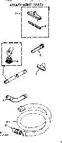 Attachment Parts Diagram and Parts List for 11626421  Kenmore Canister Vacuum