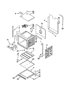 Lower Oven Parts Diagram and Parts List for JJW2530WS00  Jenn-Air Wall Oven