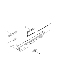 Control Panel And Latch Parts Diagram and Parts List for MDB6769PAW4  Maytag Dishwasher