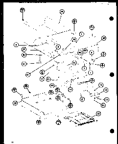 Cabinet Parts Diagram and Parts List for RC-8 P76900-1M Amana Microwave