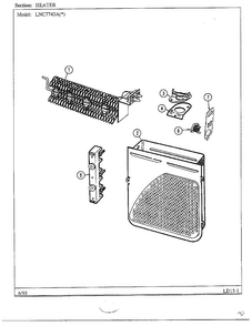 Heater Diagram and Parts List for 7743A REV A Norge Dryer