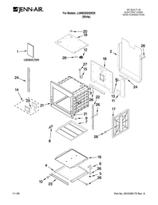 Oven Parts Diagram and Parts List for JJW8530DDW29  Jenn-Air Wall Oven