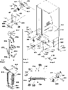 Drain System/rollers/evaporator Diagram and Parts List for SRD22S3W-P1190319WW  Amana Refrigerator