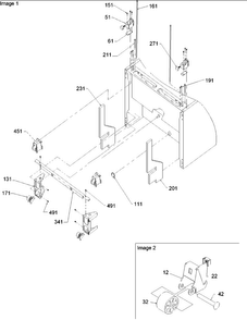 Bottom Hinges & Rollers Diagram and Parts List for BRF20VCPSER-P1321312WS  Amana Refrigerator