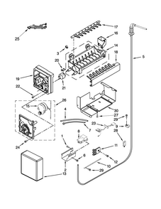Icemaker Parts Diagram and Parts List for JS42PPDUDB20  Jenn-Air Refrigerator
