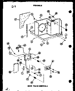 Base Pan & Controls Diagram and Parts List for 8P-5L P69053-1R Amana Air Conditioner