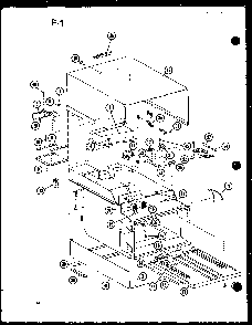 Cabinet Diagram and Parts List for RC10B-PB P74582-2M Amana Microwave
