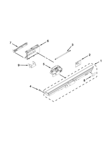 Control Panel And Latch Parts Diagram and Parts List for JDB8200AWS0  Jenn-Air Dishwasher
