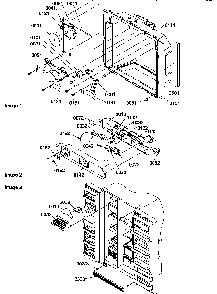 Ice & Water Cavity, Electronic Bracket, & Toe Grille Diagram and Parts List for GSGD21B-P1193905WW  Amana Refrigerator