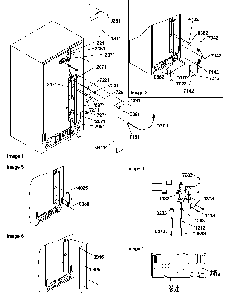 Cabinet Back Diagram and Parts List for SXD520TW-P1310001WW  Amana Refrigerator