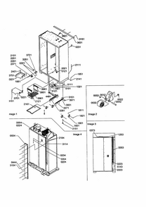Roller Assembly/back Unit Diagram and Parts List for S148DA03-P1305601W  Amana Refrigerator