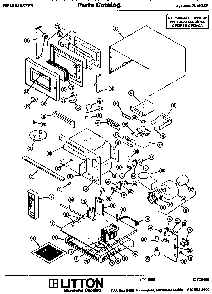 Section 1 Diagram and Parts List for 70 4001 Amana Microwave